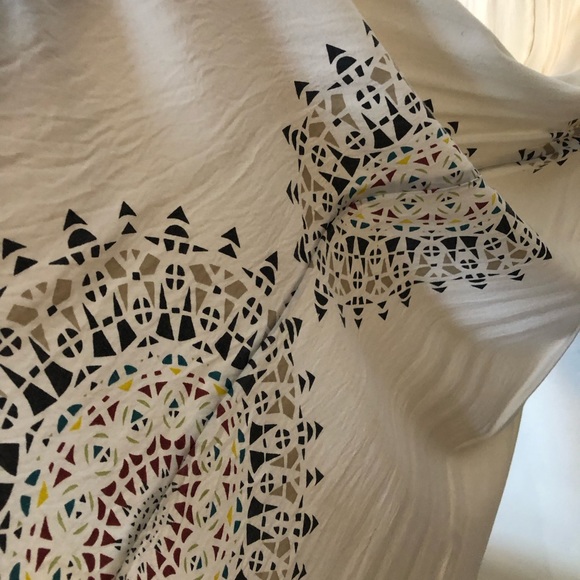 Element Maxi dress. Cream with bursts of colour. Size M-fits like a S. - Picture 12 of 13